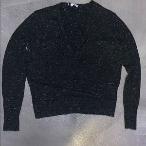 V-neck cross sweater